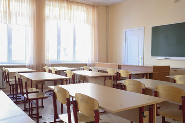 Interior of a school class