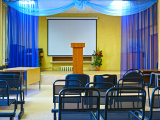 interior of a lecture auditorium