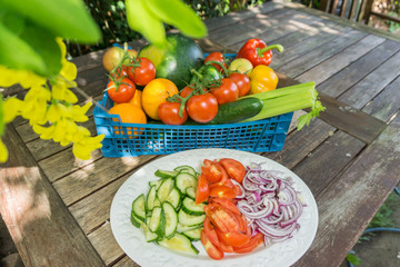 Sliced fruit tomatoes 