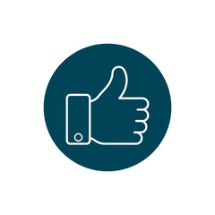 Thumb up vector logo icon.