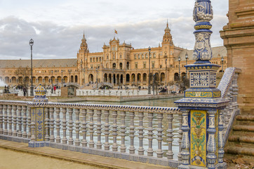 Fototapeta na wymiar Seville square of Spain