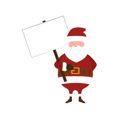 happy merry christmas santa claus card vector illustration design