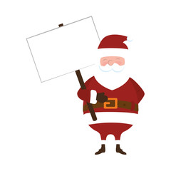 happy merry christmas santa claus card vector illustration design