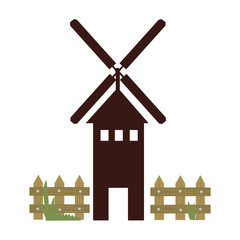 windmill energy isolated icon vector illustration design