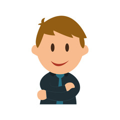 Businessman entrepreneur cartoon icon vector illustration graphic design