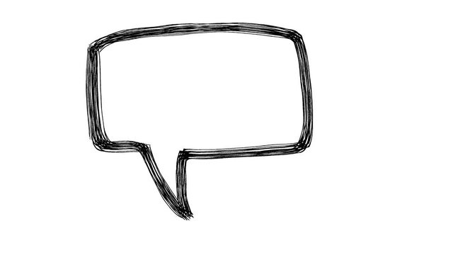 Handmade doodle animation. Pure white background.