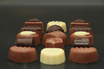 Different sorts of chocolates