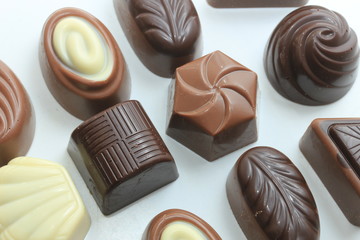 Different sorts of chocolates