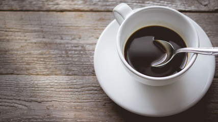 Morning Light Chill and Relax with Close  up Hot Coffee Cup on o