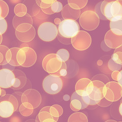 Seamless Bokeh effect  with pink background   