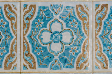 Traditional Portuguese glazed tiles