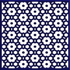Islamic hexagonal lattice - arabesque pattern
