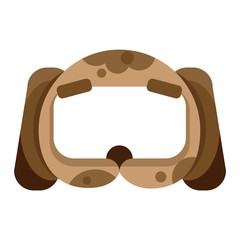 Cute happy birthday border dog photo frame vector illustration.