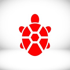 Obraz premium turtle icon stock vector illustration flat design