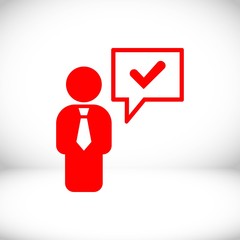 Speech Bubbles Icon. Chat pictogram icon stock vector illustration