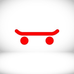 skateboard side view icon stock vector illustration flat design