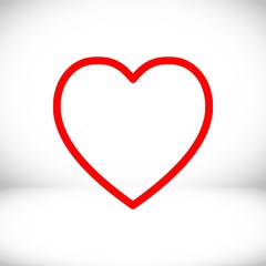 heart icon stock vector illustration flat design