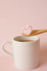 ハートのマシュマロとココア