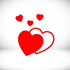 Obraz na płótnie Canvas heart icon stock vector illustration flat design