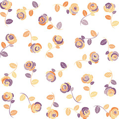 Seamless Glamorous Roses Background  - vector illustration