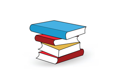 Books Stack On Top Of One Another vector