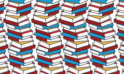 abstract stack of books pattern background