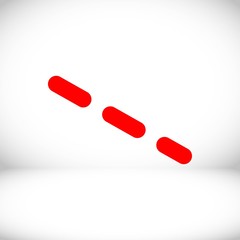 dash-dotted line icon stock vector illustration flat design