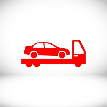 tow truck icon stock vector illustration flat design