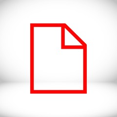 Blank sheet of paper icon stock vector illustration flat design