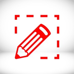 pencil icon stock vector illustration flat design