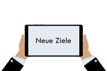 Geschäftsmann mit Tablet - Neue Ziele