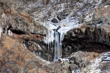 Fototapeta na wymiar 冬の般若の滝