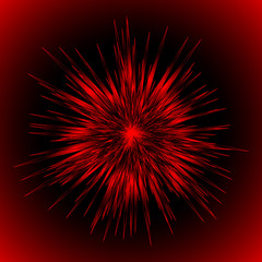 Prickly ball for design project - vector illustration 