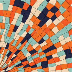 Radial   mosaic - vector illustration