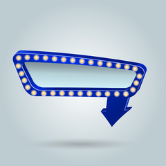 Fototapeta premium Retro blue arrow light eps 10 vector