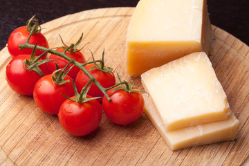 Cheese and tomatoes cherry
