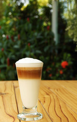 Ice Latte coffee on table