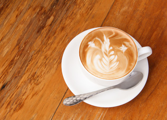 Cup of latte coffee
