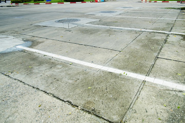 patterned paving tiles, cement brick floor background