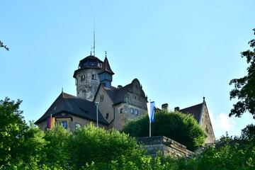 Obraz premium Bamberg, Germany - Detail view of the ALTENBURG castle near the historical town of Bamberg, Bavaria, region Upper Franconia, Germany