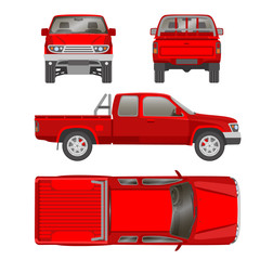 car pickup truck  vector illustration © galimovma79