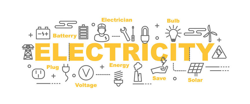 electricity vector banner