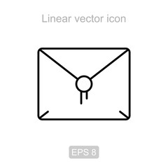 Message. Linear vector icon.