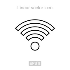 Wi-Fi. Linear vector icon.