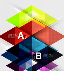 Triangle geometric infographic banner