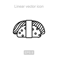 Sushi. Linear vector icon.