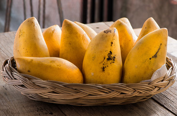Thai Mangoes on the basket