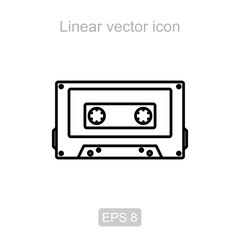 Hourglass. Linear vector icon.