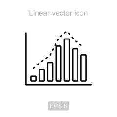 Chart. Linear vector icon.