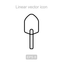 Shovel. Linear vector icon.